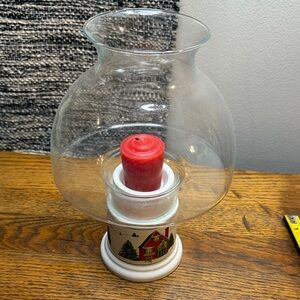 Rare Japanese Vintage Seasons Greetings Himark Holidays Candlelight Lamp
